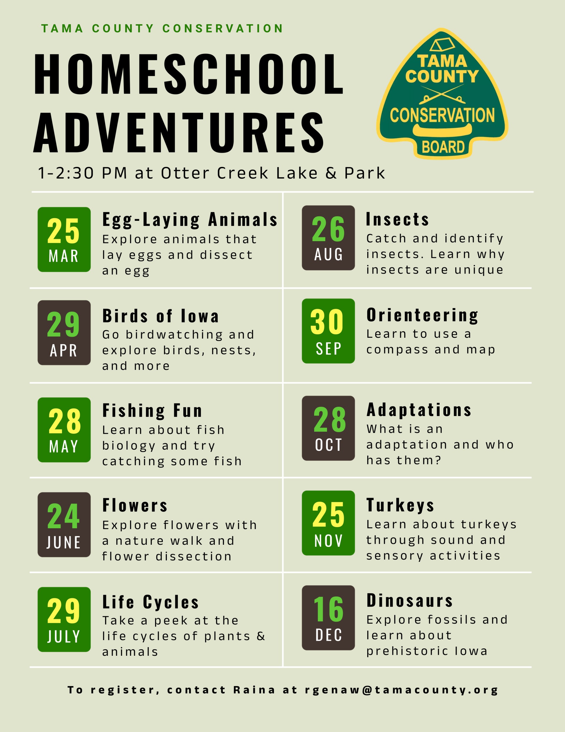 Homeschool adventures flyer 2024